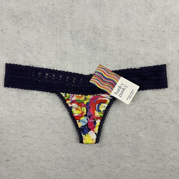 Hanky Panky DreamEase Thong Panties One Size OS Assorted 3 Pack Lace Low Rise - Picture 3 of 9